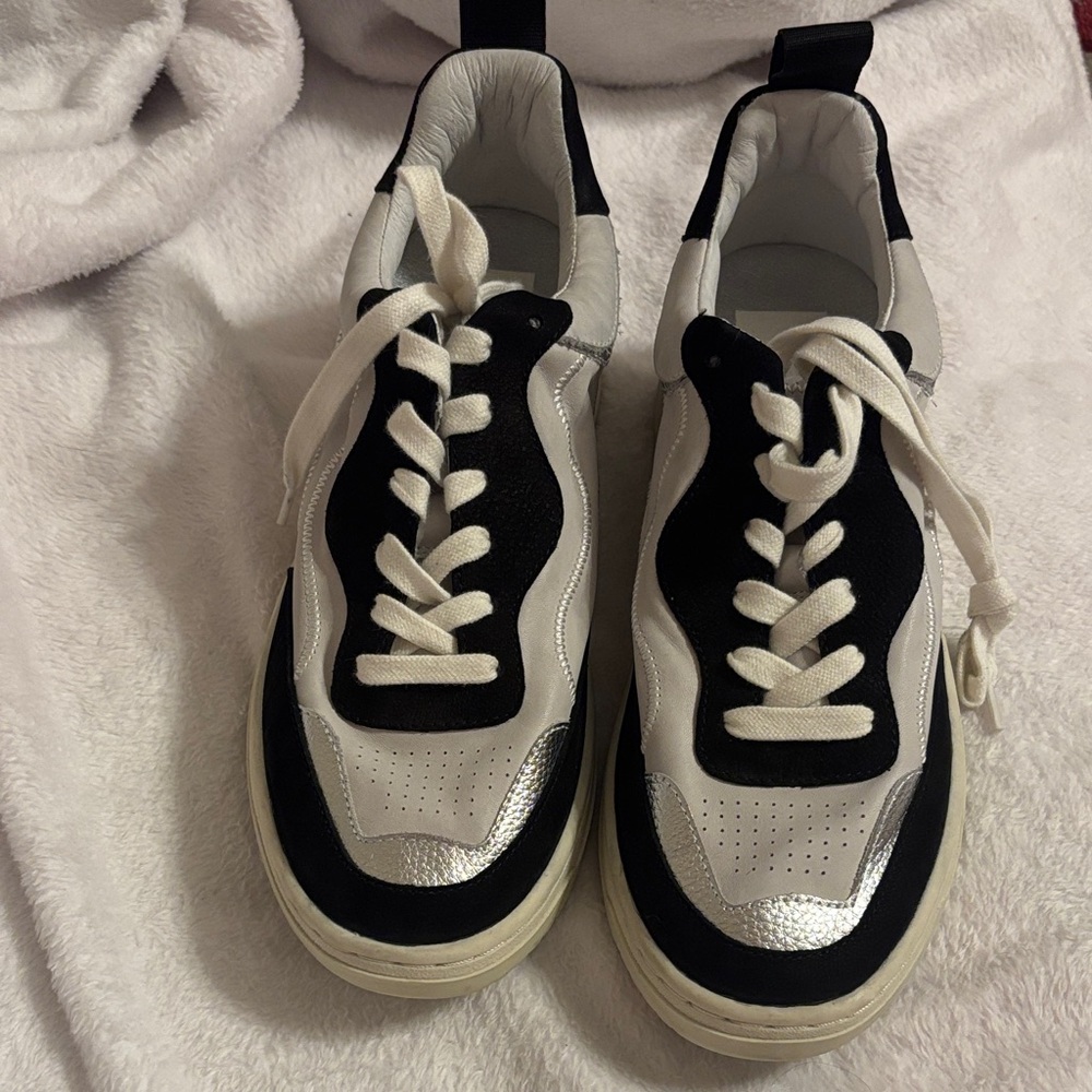 Dolce Vita Monochrome Sneakers with Silver Detail